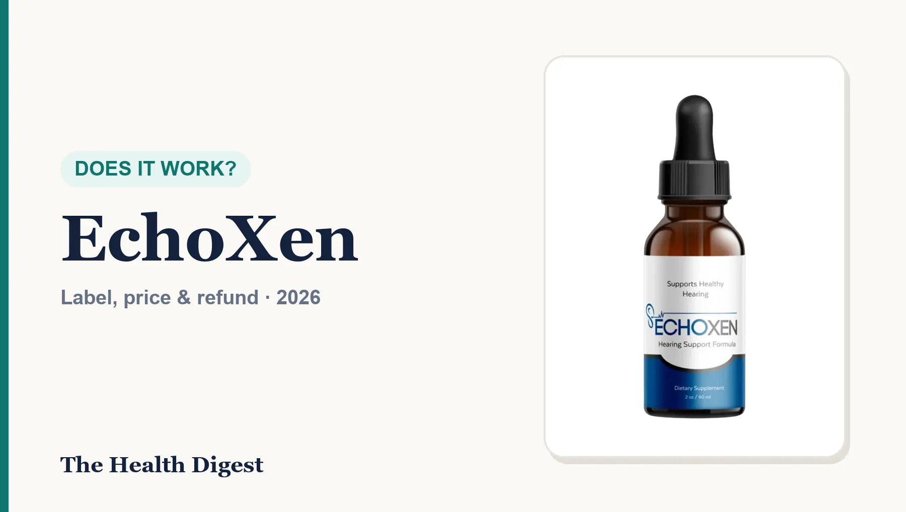Does EchoXen Work for Tinnitus? What the Label and Research Show