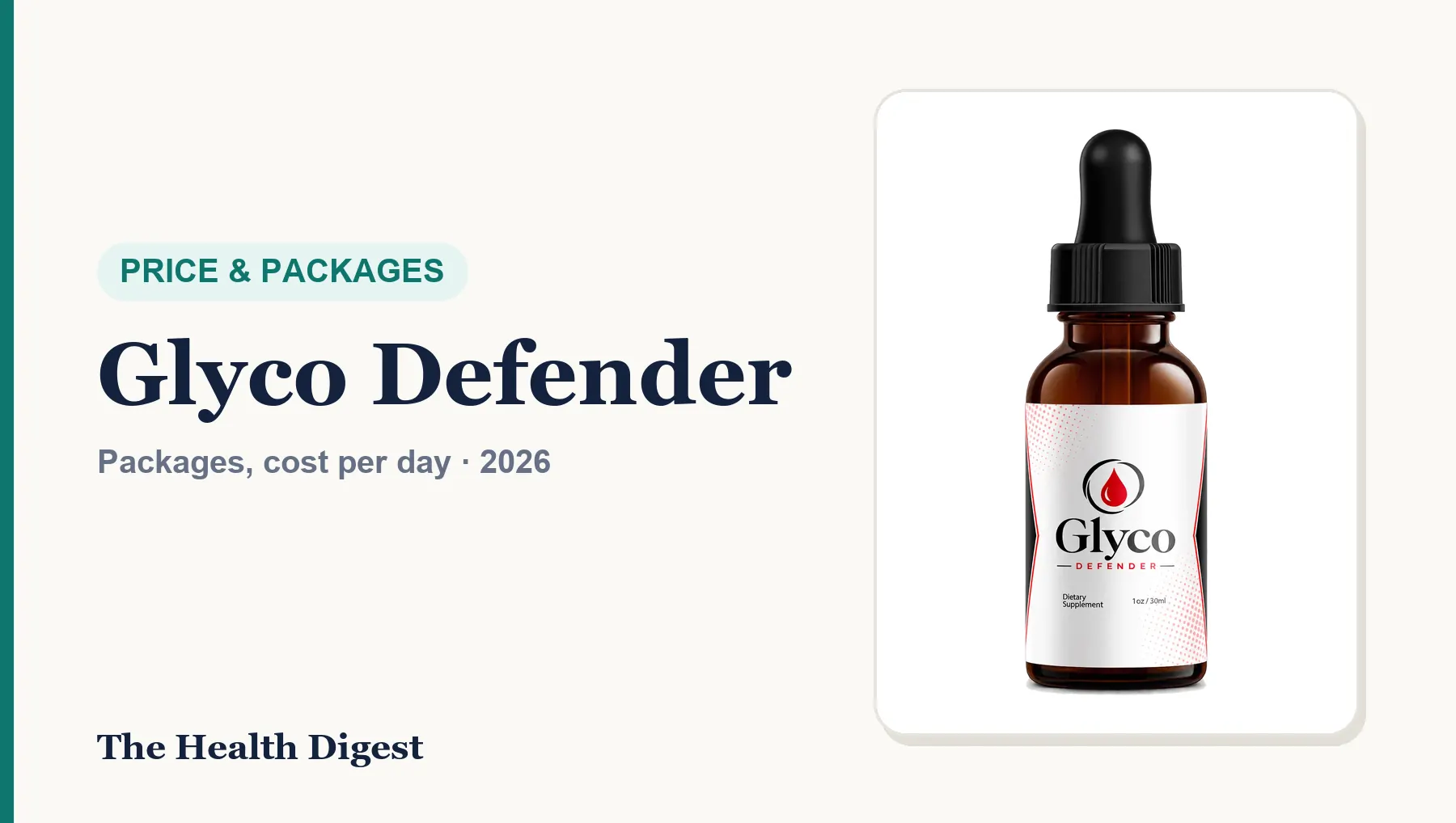 Glyco Defender Price (2026): Packages, Cost per Day and Best Value