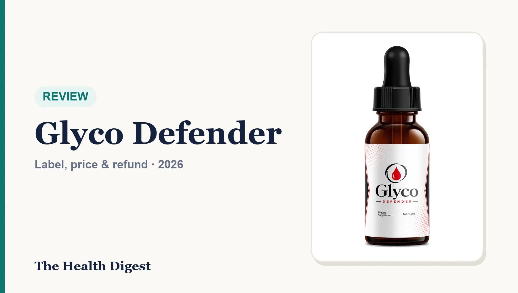 Glyco Defender Reviews and Complaints (2026): Label, Price, Refund