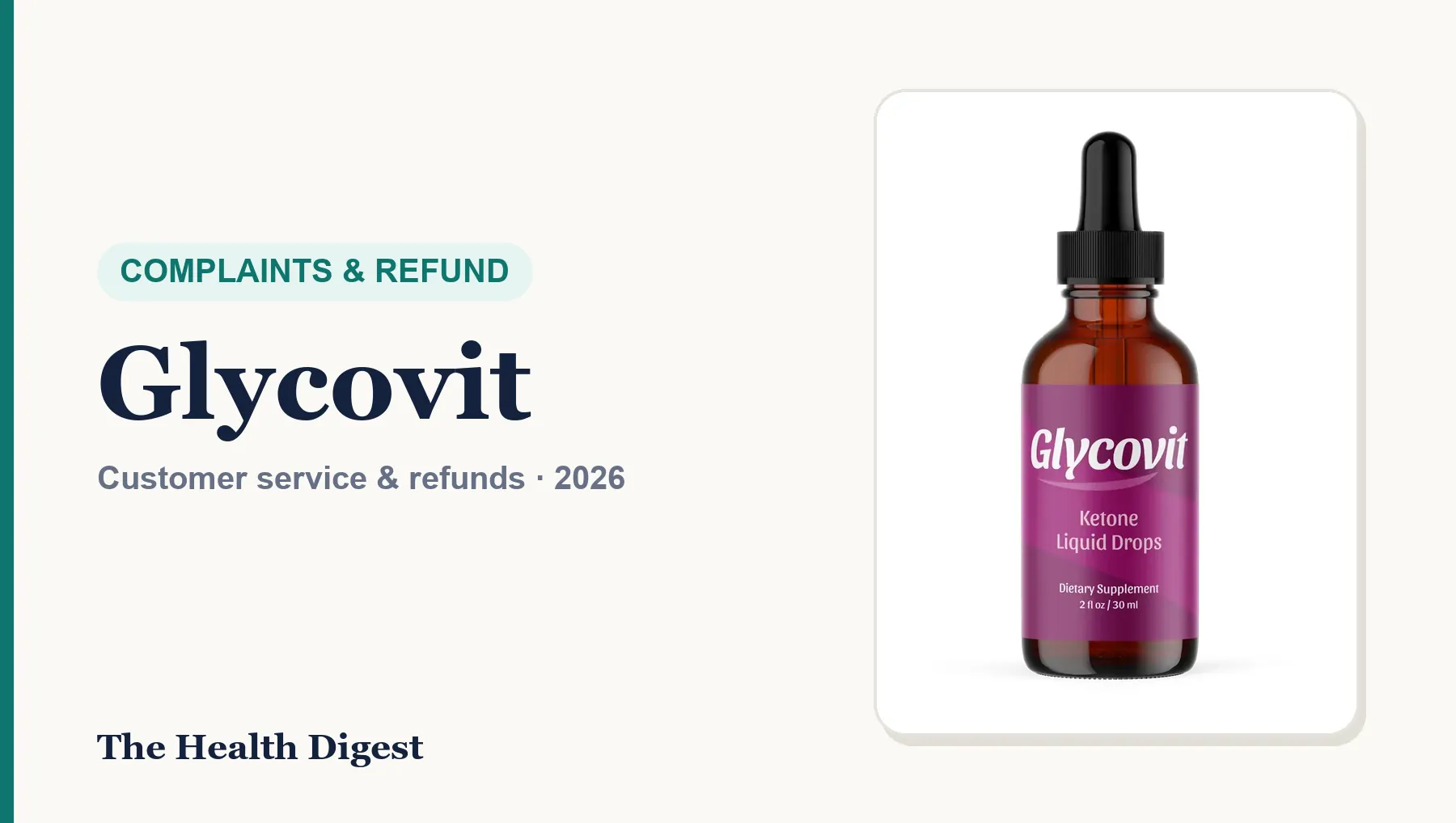 Glycovit Complaints and Refunds: Customer Service, Charges and How to Get Your Money Back