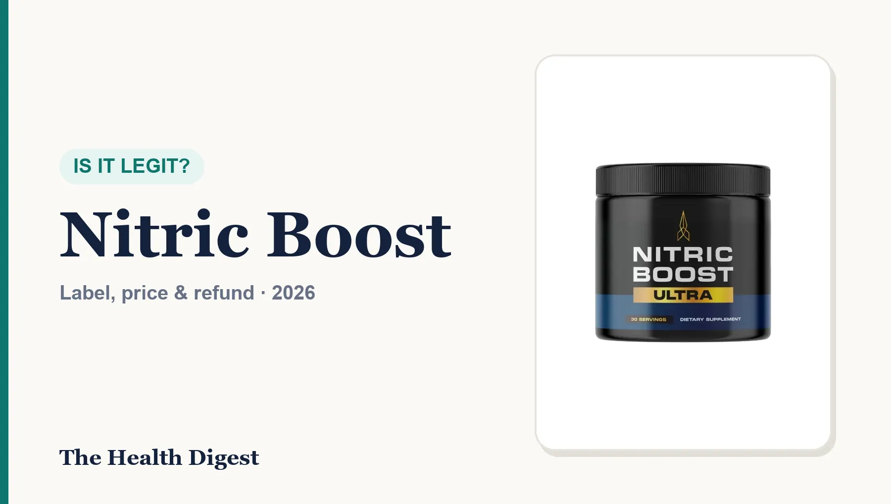 Is Nitric Boost Ultra Legit or a Scam? What We Checked (2026)