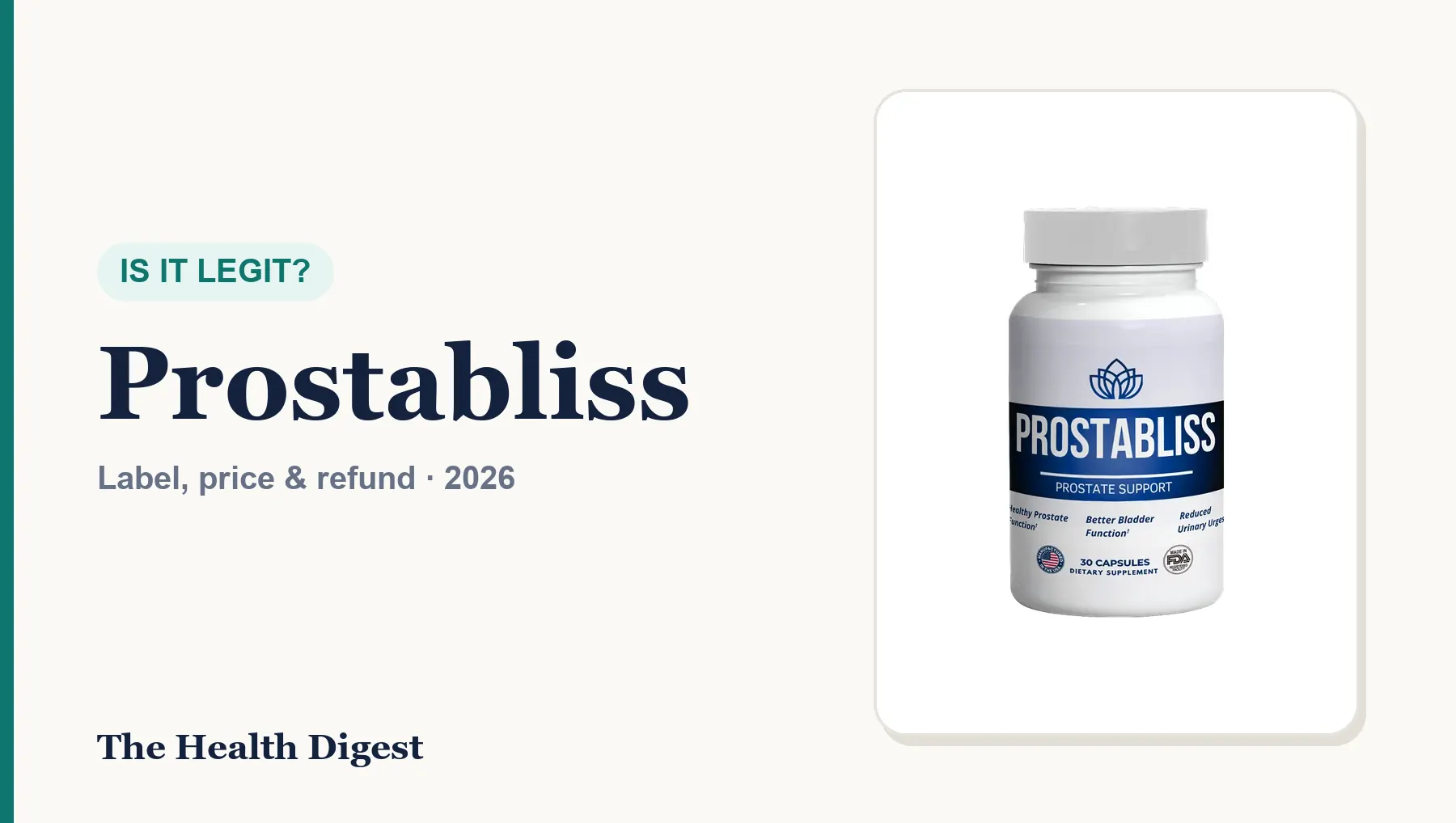 Is Prostabliss Legit? Real Label vs the Fake Pages (2026)