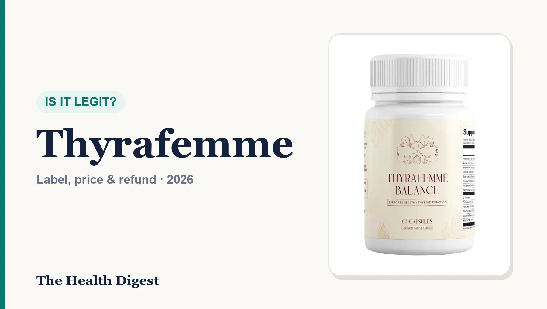 Is Thyrafemme Balance Legit or a Scam? What We Checked (2026)