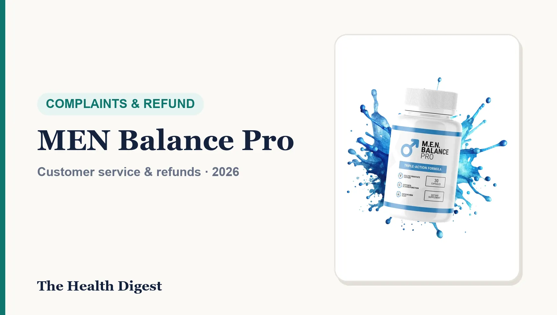 MEN Balance Pro Complaints and Refunds: Customer Service, Charges and How to Get Your Money Back