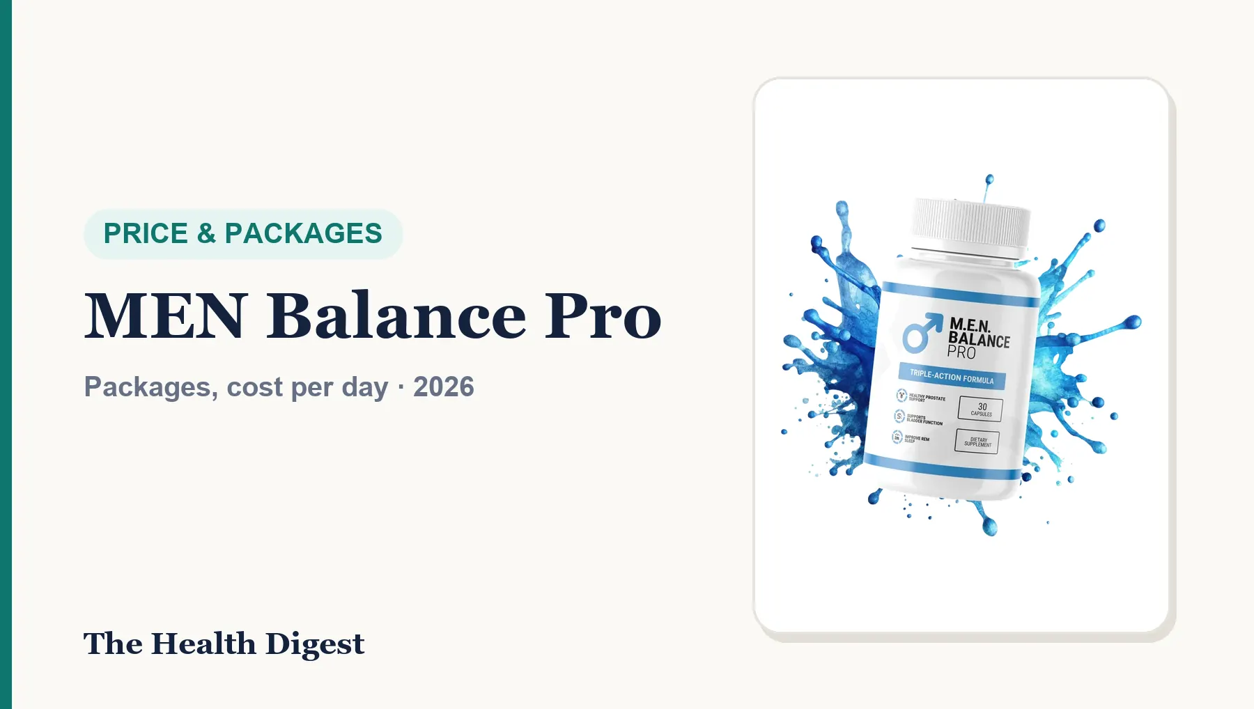 MEN Balance Pro Price (2026): Packages, Cost per Day and Best Value