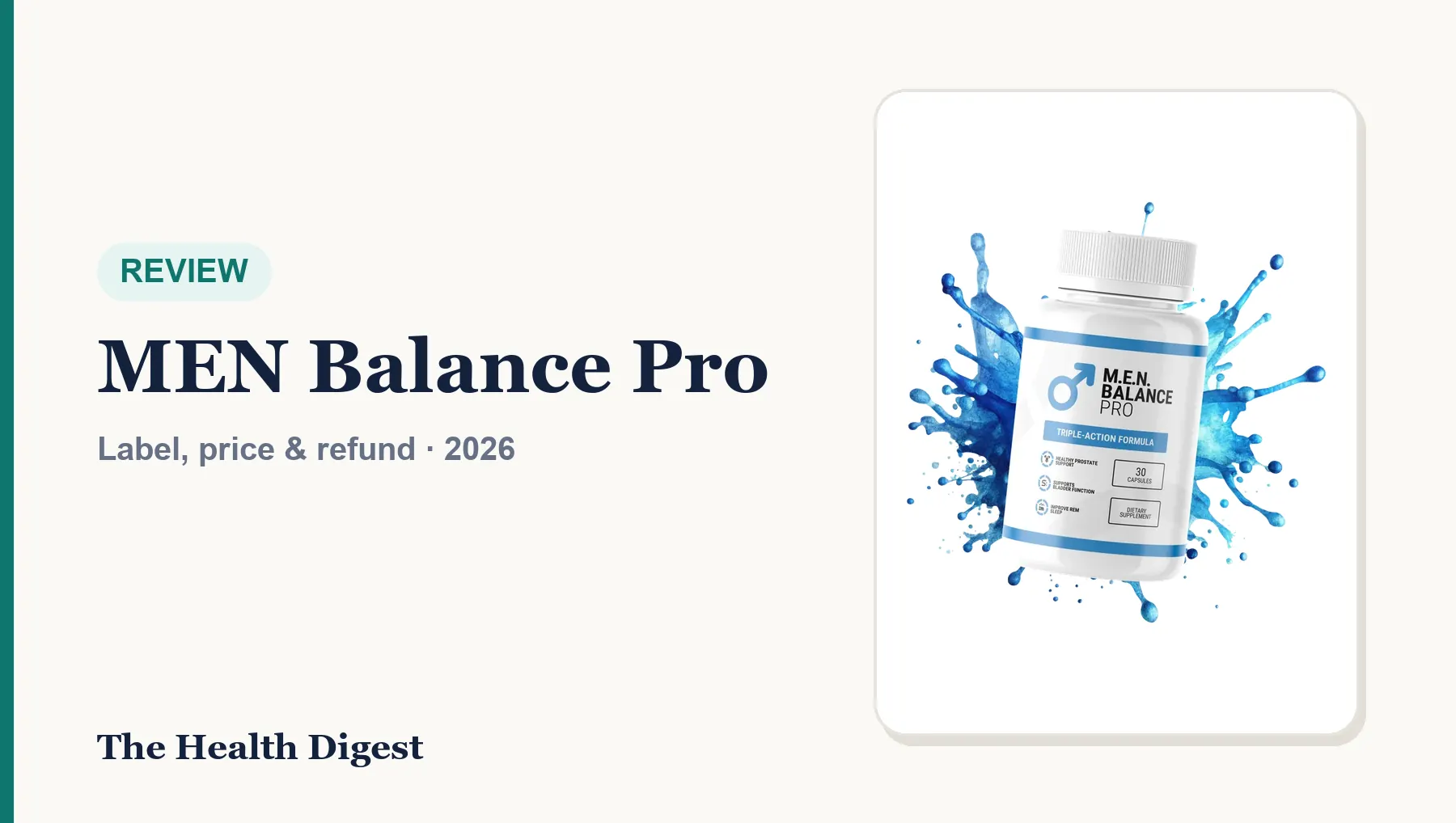 MEN Balance Pro Reviews and Complaints (2026): Ingredients, Prostate Claims, Price, Refund
