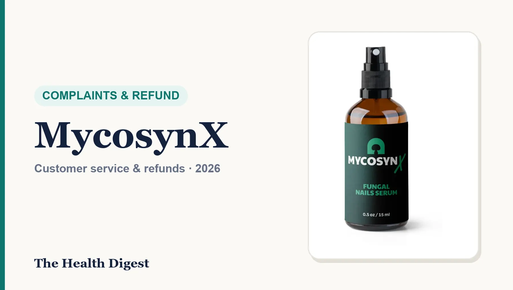MycosynX Complaints and Refunds: Customer Service, Charges and How to Get Your Money Back