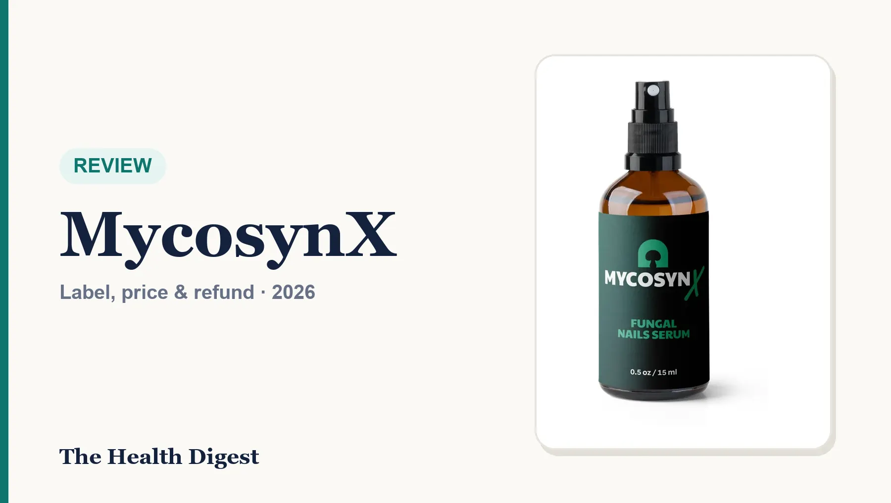 MycosynX Reviews and Complaints (2026): Nail Serum Label, Price