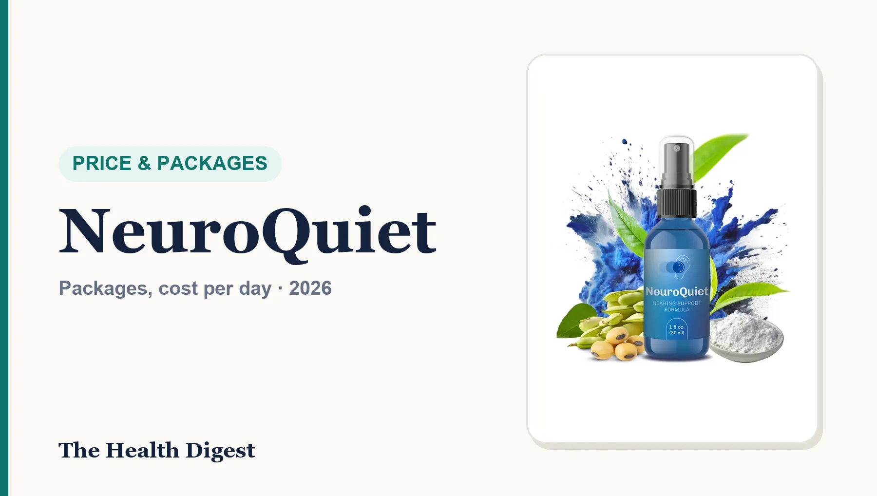NeuroQuiet Price (2026): Packages, Cost per Day and Best Value