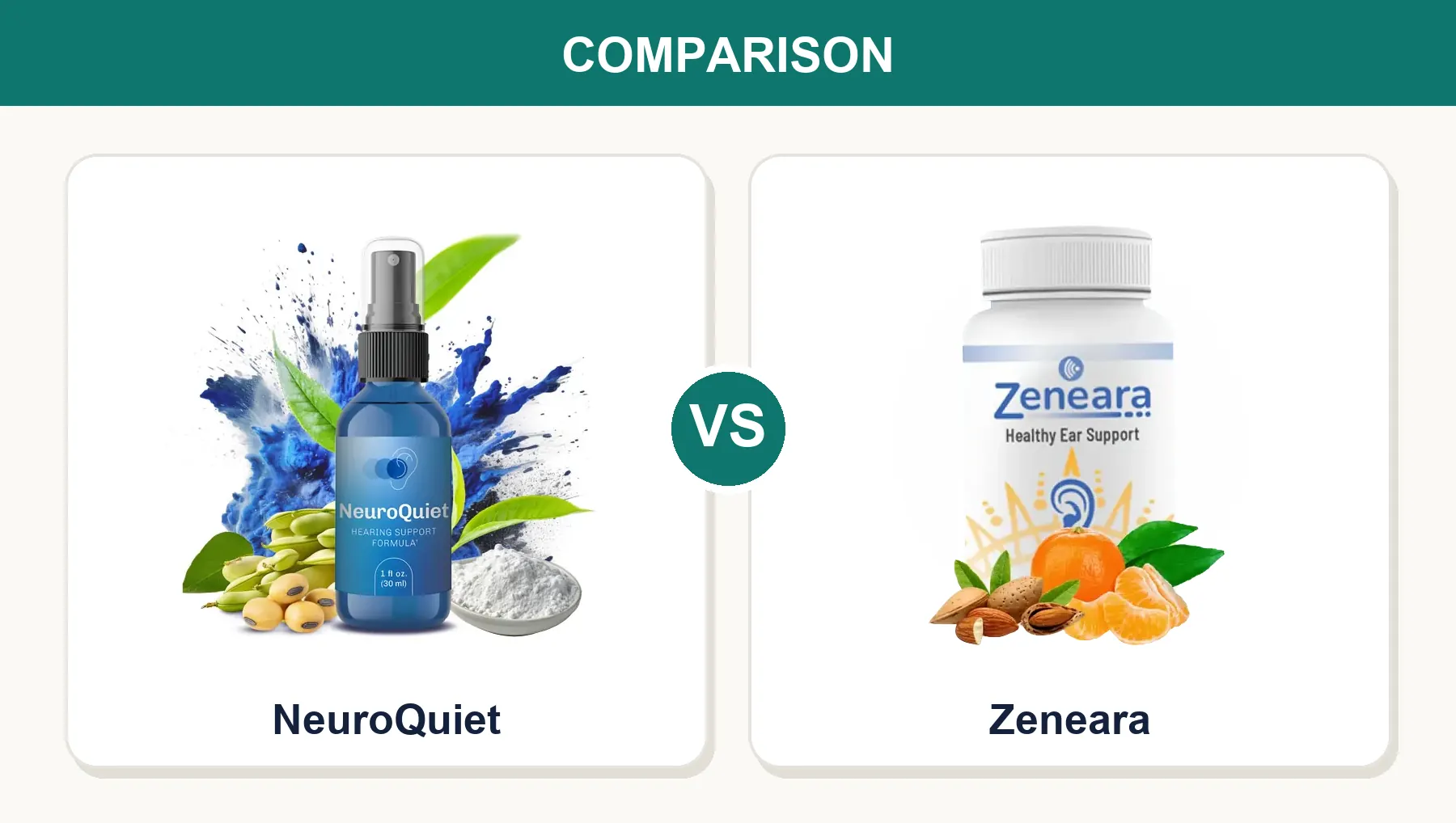 NeuroQuiet vs Zeneara (2026): Which Tinnitus Supplement Comes Out Ahead?