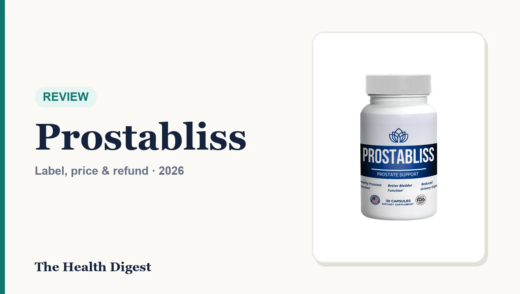 Prostabliss Reviews and Complaints (2026): Real Label and Price