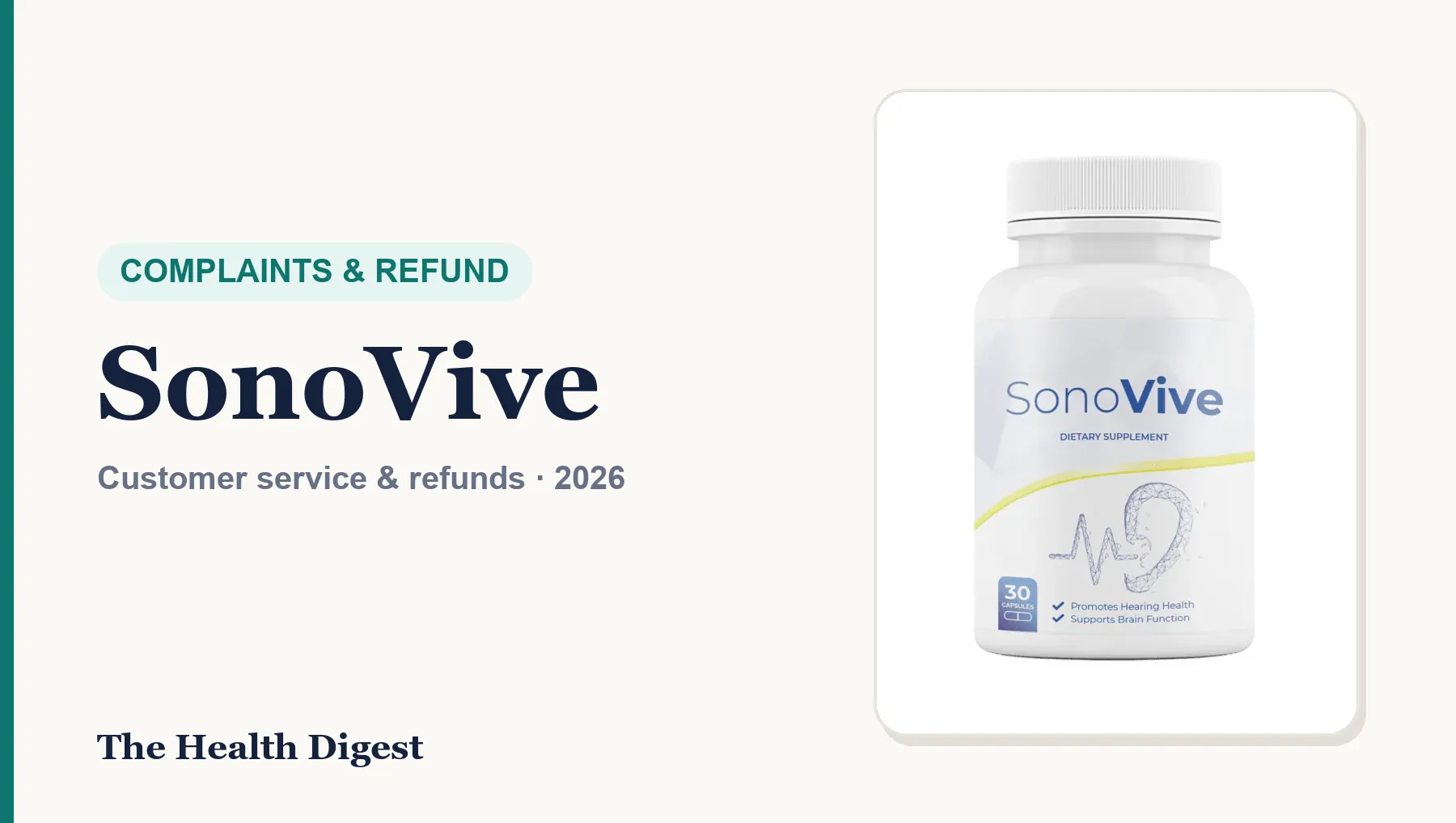 SonoVive Complaints and Refunds: Customer Service, Charges and How to Get Your Money Back