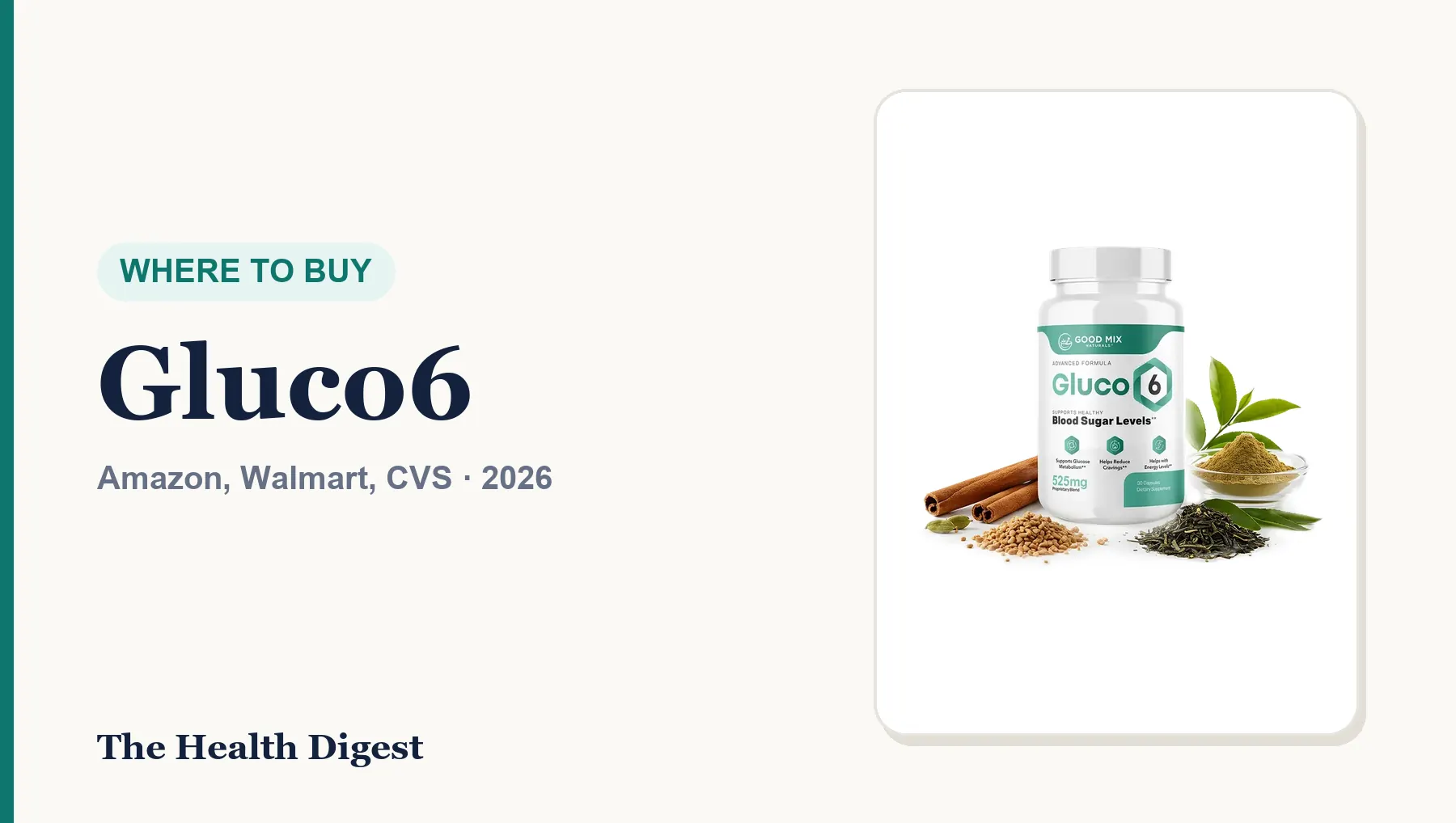 Where to Buy Gluco6: Amazon, Walmart, CVS or the Brand's Own Store?