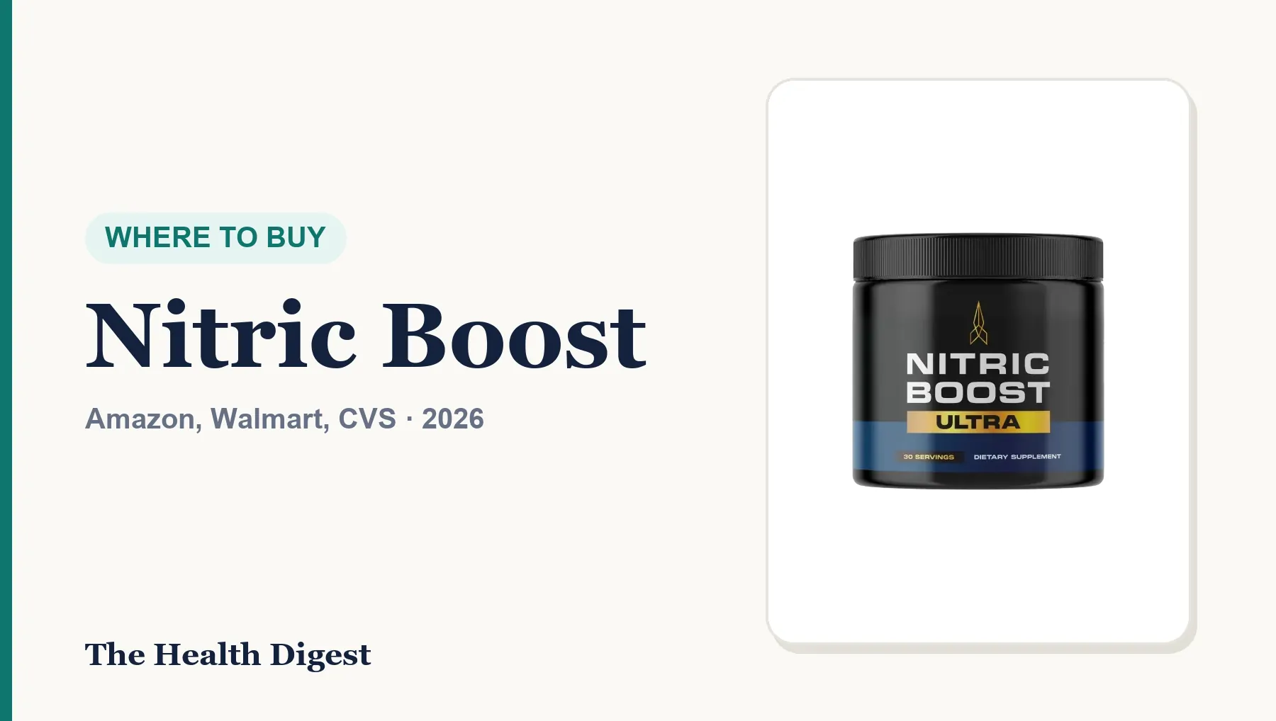Where to Buy Nitric Boost: Amazon, Walmart, CVS or the Brand's Own Store?
