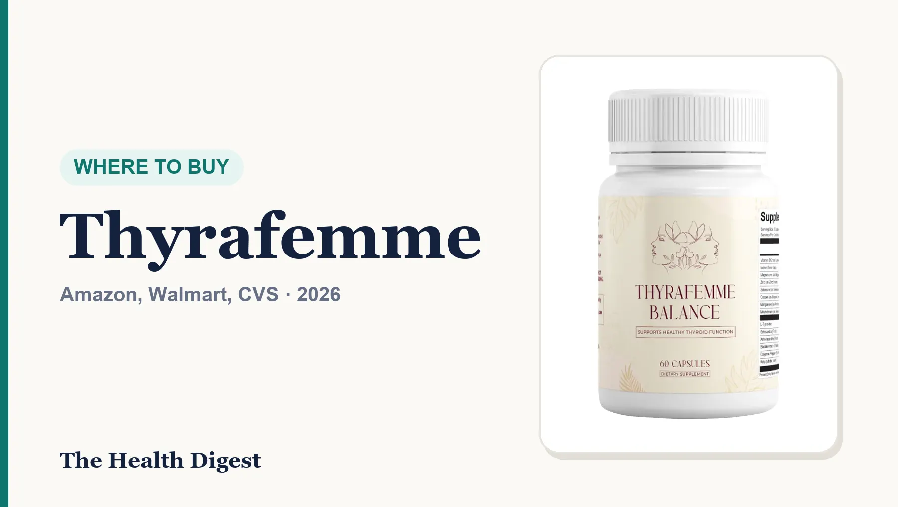 Where to Buy Thyrafemme Balance: Amazon, Walmart, CVS or the Brand's Own Store?