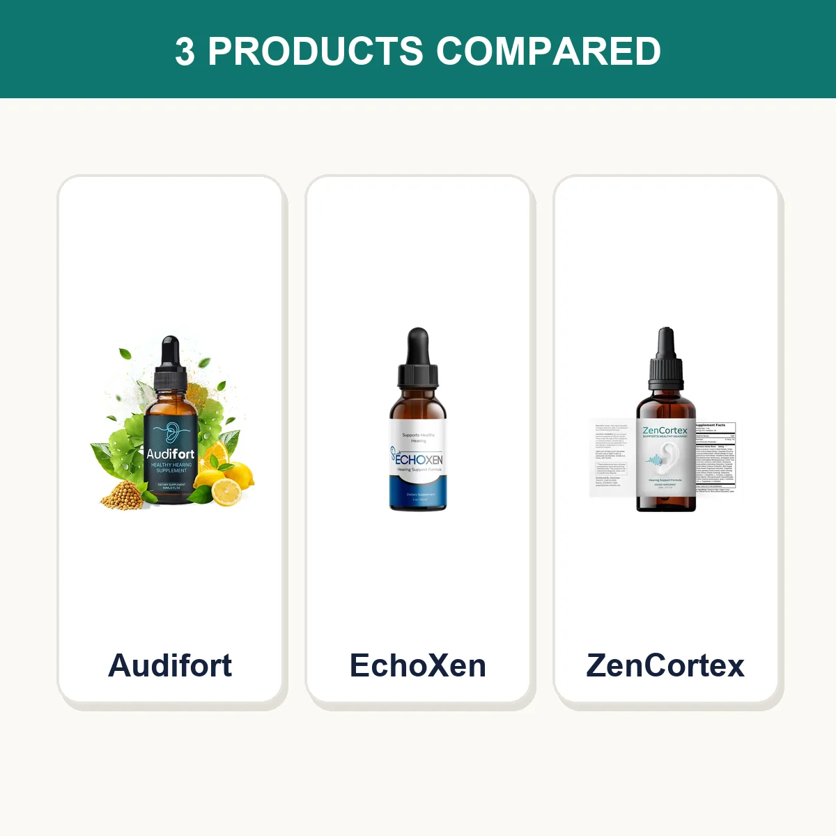 Audifort vs EchoXen vs ZenCortex