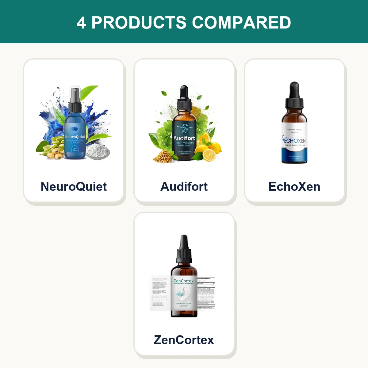 4 products compared