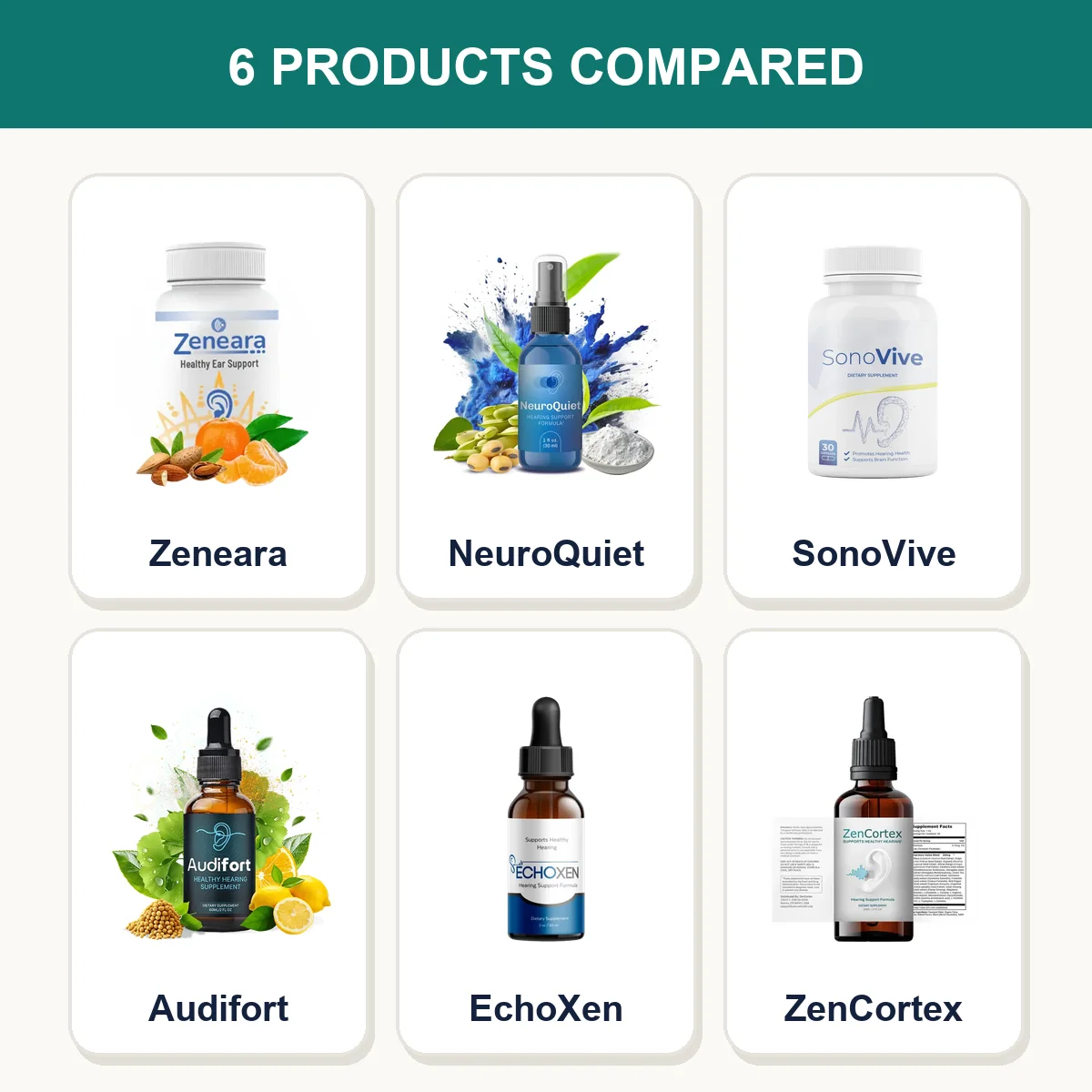 6 products compared