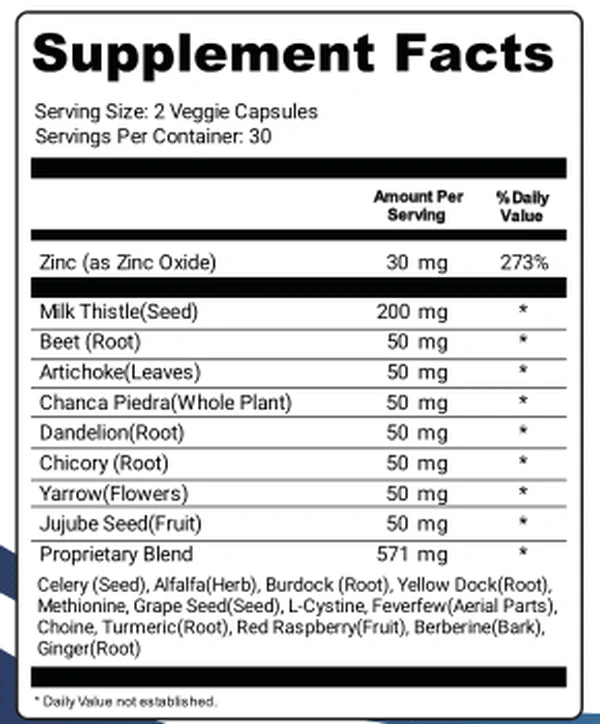Derma Prime Plus Supplement Facts label