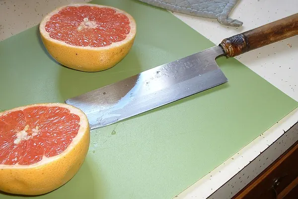 Grapefruit cut in half